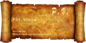 Pál Viola névjegykártya